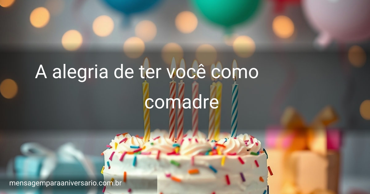 Mesa decorada com um bolo de aniversário colorido, balões, velas e confetes, criando um ambiente festivo.