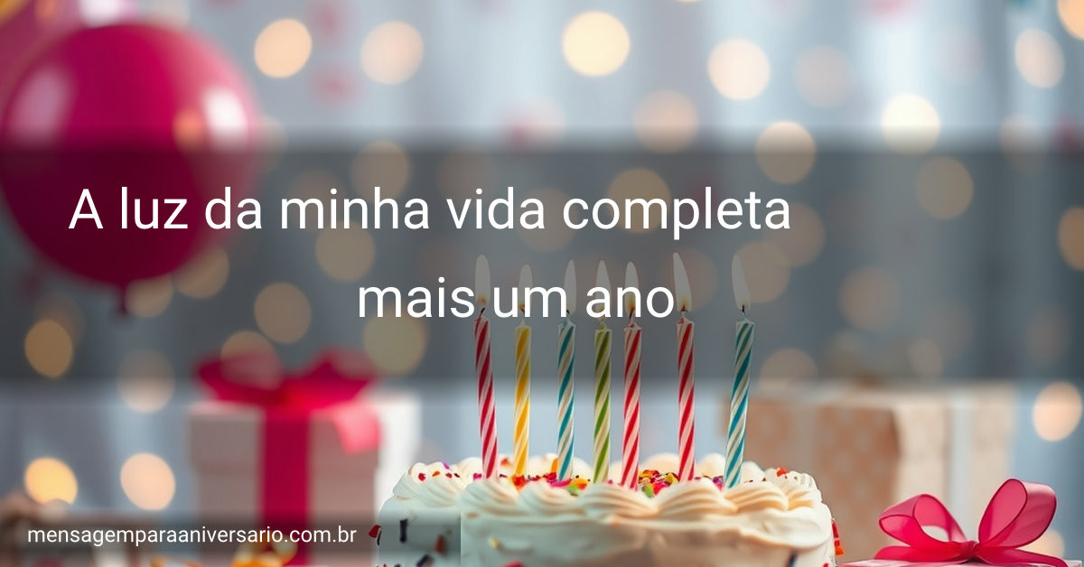Cena festiva de aniversário com bolo, velas, balões, confete e presentes.