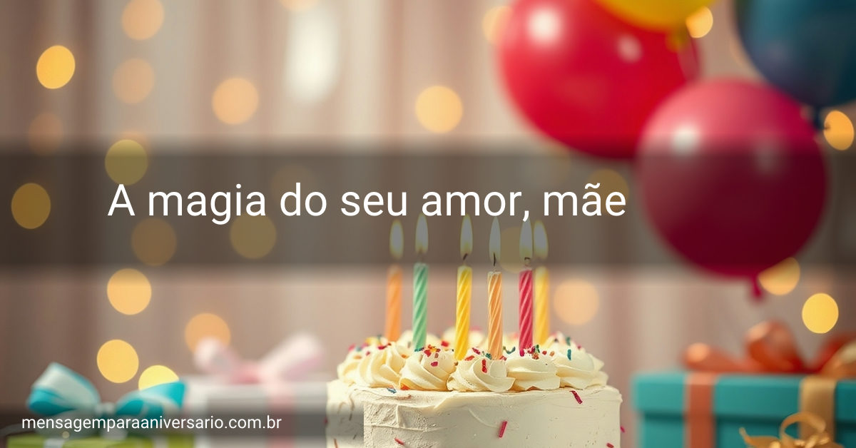 Cena festiva de aniversário com uma mesa decorada, bolo de aniversário, balões e luzes brilhantes, celebrando a ocasião alegre.