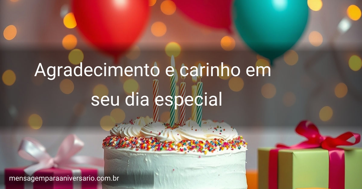 Uma cena festiva de aniversário com um bolo delicado, balões coloridos e confetes ao redor.