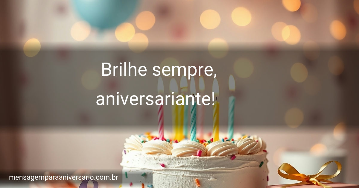 Cena festiva de aniversário com bolo, velas e balões em um ambiente vibrante.