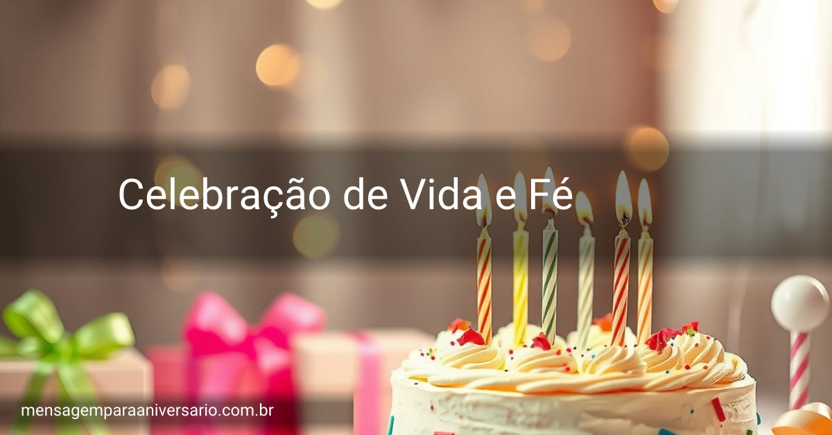 Cena festiva de aniversário com bolo, velas, balões e confete.