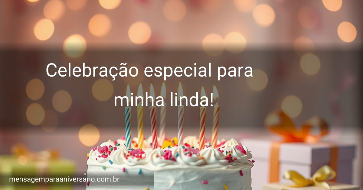 Uma cena festiva de aniversário com bolo, velas, balões e confetes.