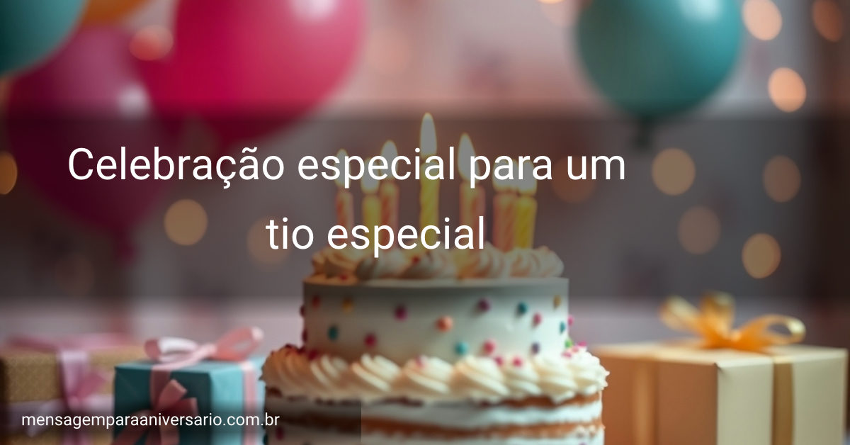 Uma cena festiva de aniversário incluindo bolo, velas, balões, confete e luzes desfocadas.
