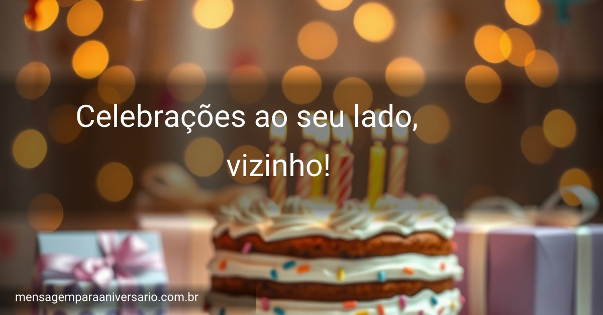 Uma cena festiva de aniversário com bolo, velas, balões, confetes e presentes.