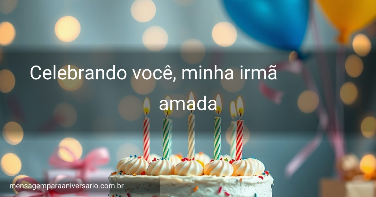 Uma cena festiva de aniversário com bolo, velas, balões e presentes.