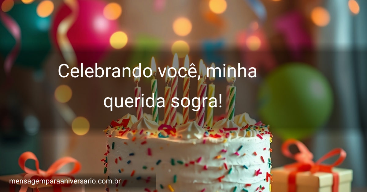 Cena vibrante de celebração de aniversário com um bolo decorado, serpentinas coloridas, velas brilhantes e uma atmosfera acolhedora com luzes suaves