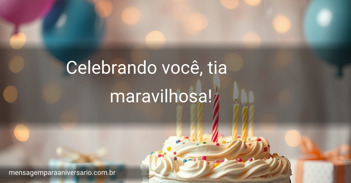 Uma cena festiva de aniversário com bolo, velas, balões coloridos, confete e luzes bokeh.