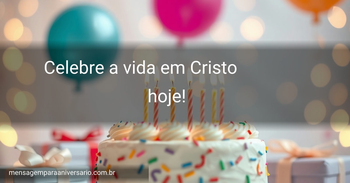 Cena festiva de aniversário com bolo, velas, balões coloridos e confetes.