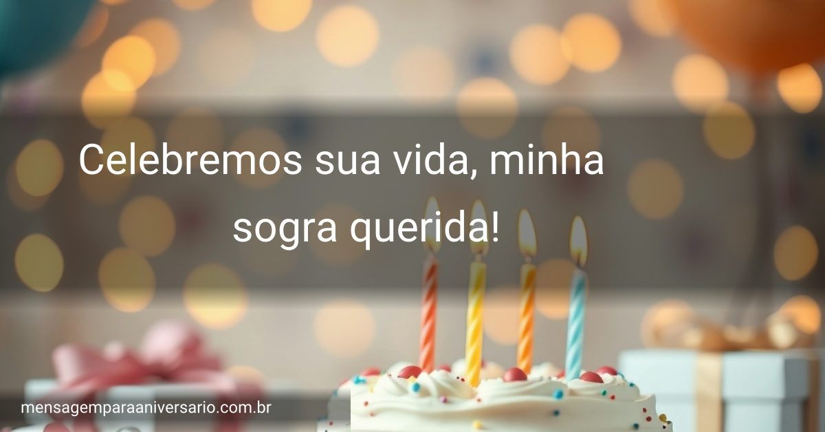 Cena de aniversário festiva com bolo, velas, balões, confete e luzes bokeh.