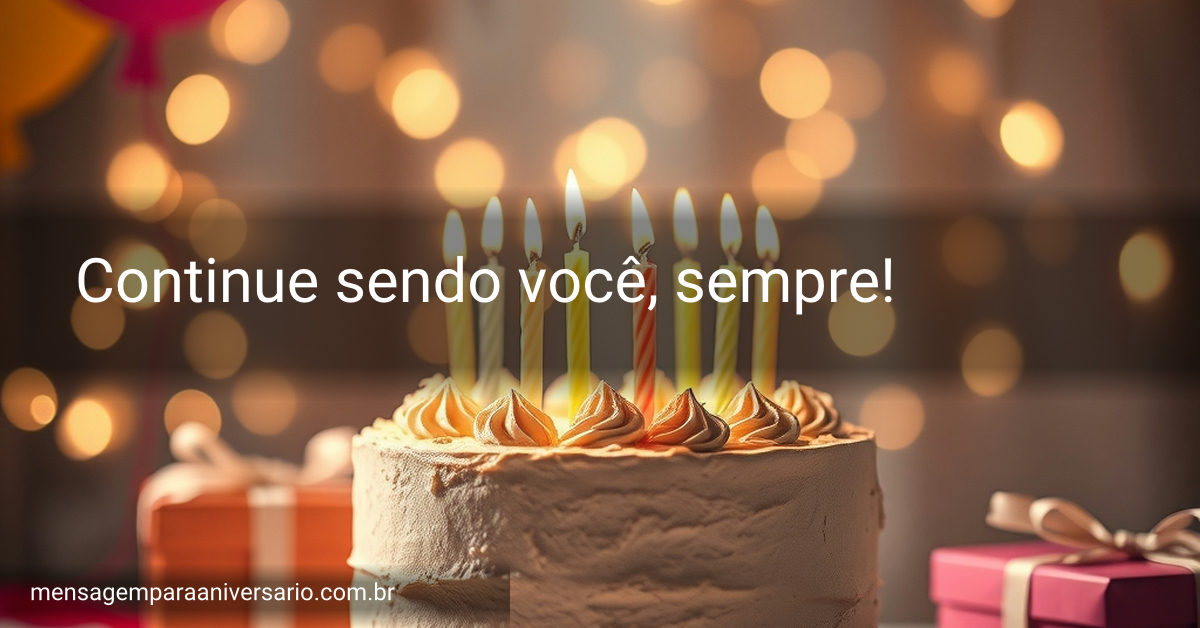 Cena festiva de aniversário com bolo, velas, balões, confete e luzes brilhantes.