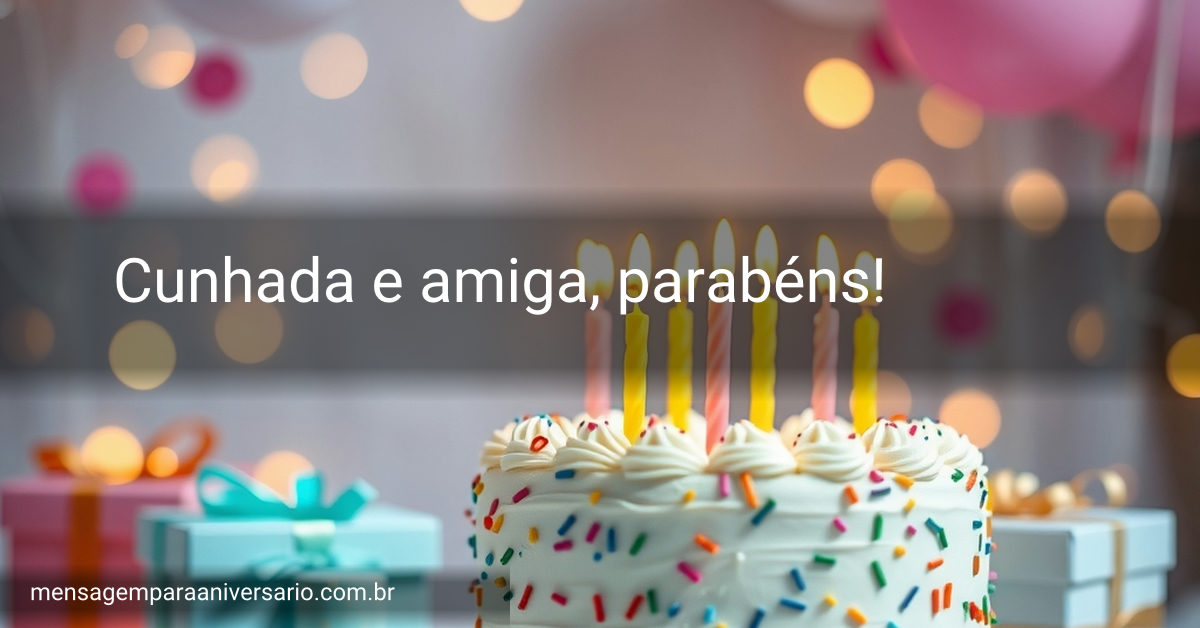 Cenário festivo de aniversário com bolo, velas, balões, confete e presentes.