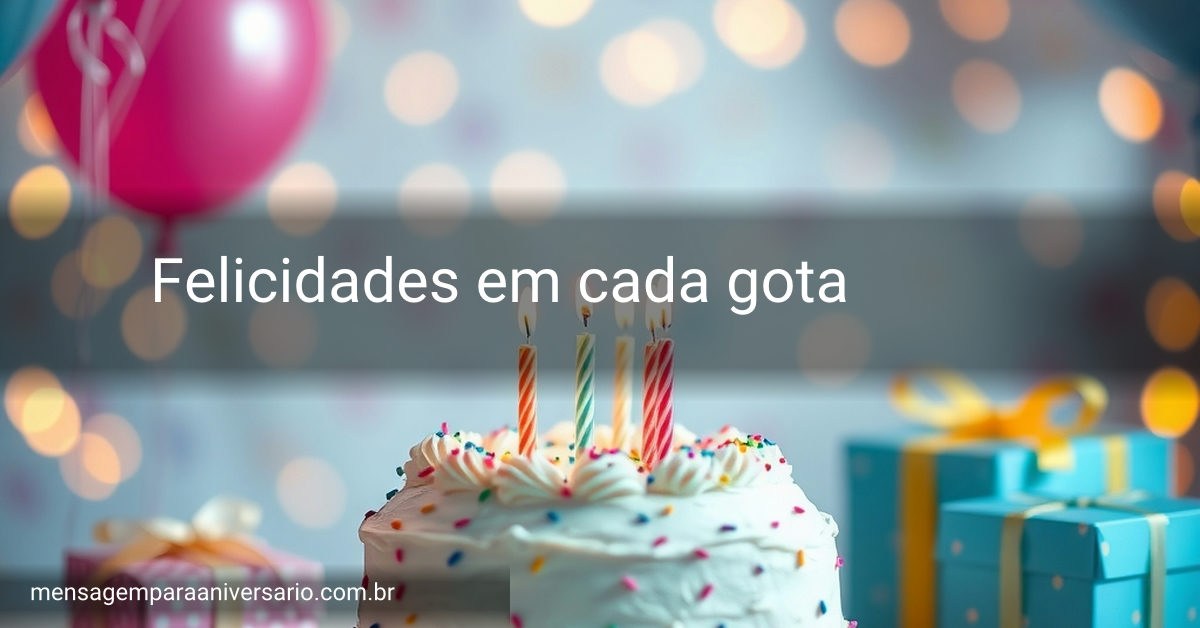 Cena festiva de aniversário com bolo, velas, balões, confetes e luzes bokeh.