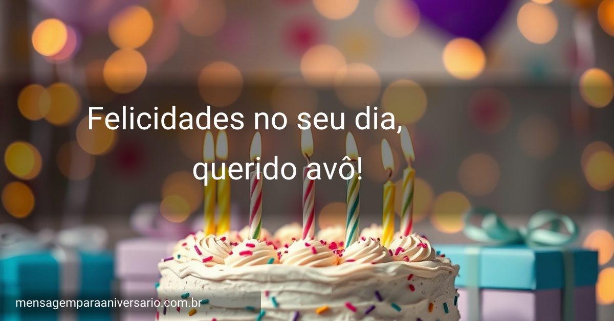 Cena de festa de aniversário com bolo, velas, balões coloridos, confete e luzes bokeh.