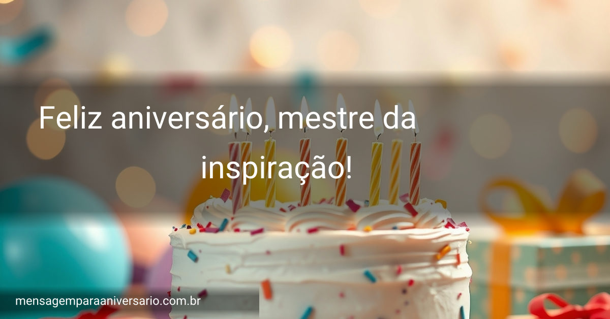Cena festiva de aniversário com bolo, velas, balões, confete e presentes.