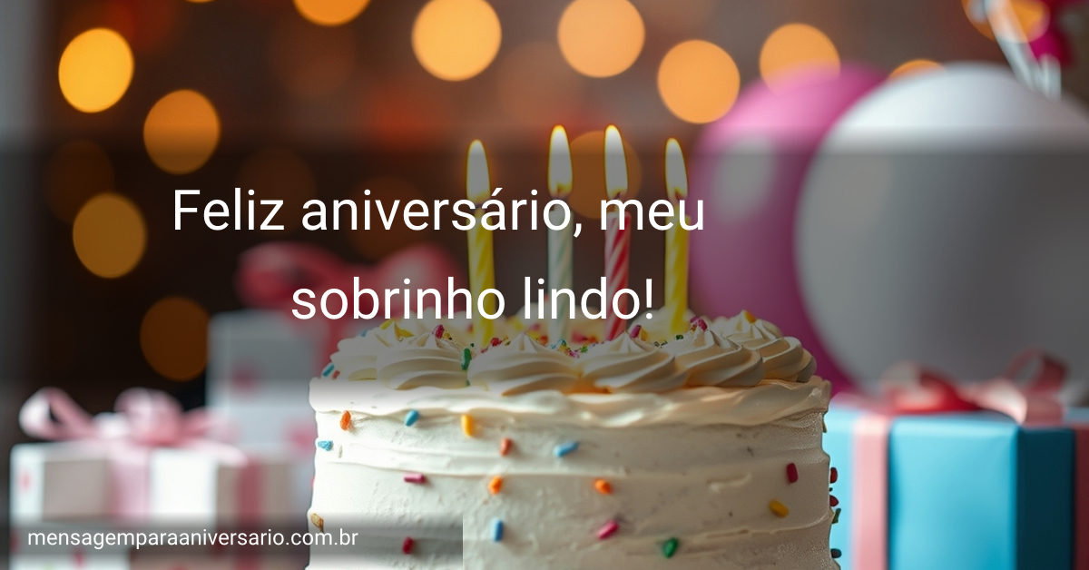 Cena com um bolo de aniversário decorado, velas brilhando, balões coloridos e confete, criando uma atmosfera alegre.