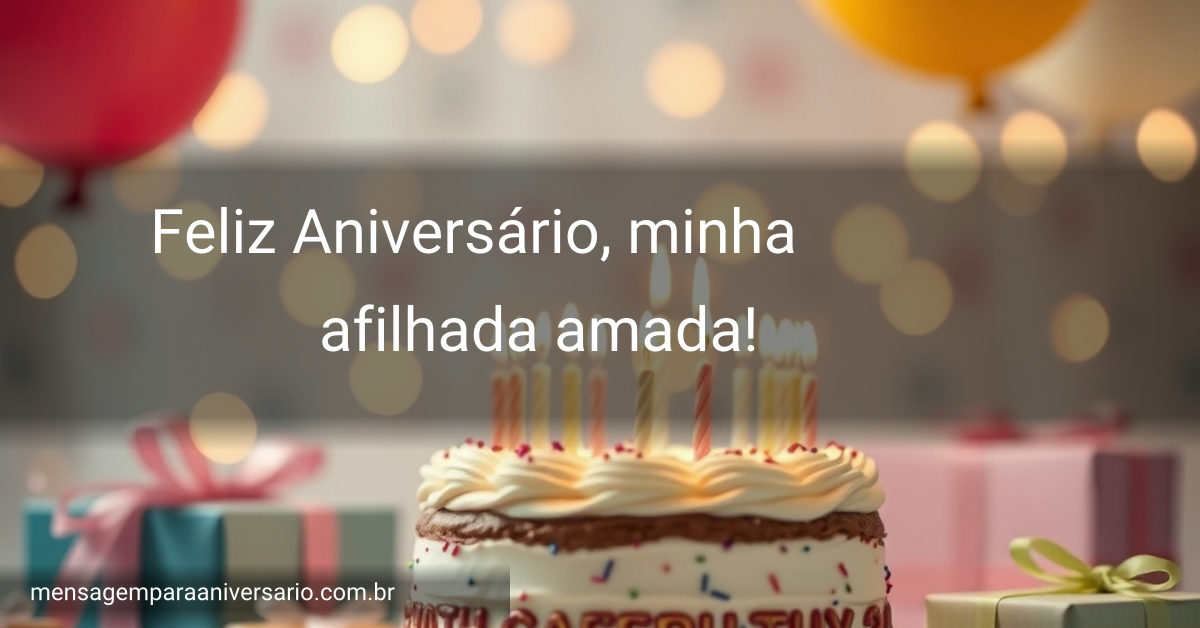 Cena festiva de aniversário com bolo, velas, balões, confete e presentes.