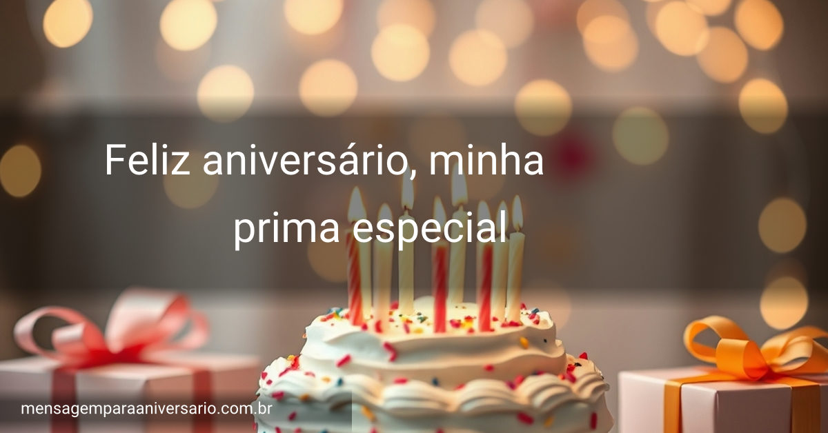 Uma cena festiva de aniversário com bolo, velas, balões, confete e presentes, criando um ambiente alegre.