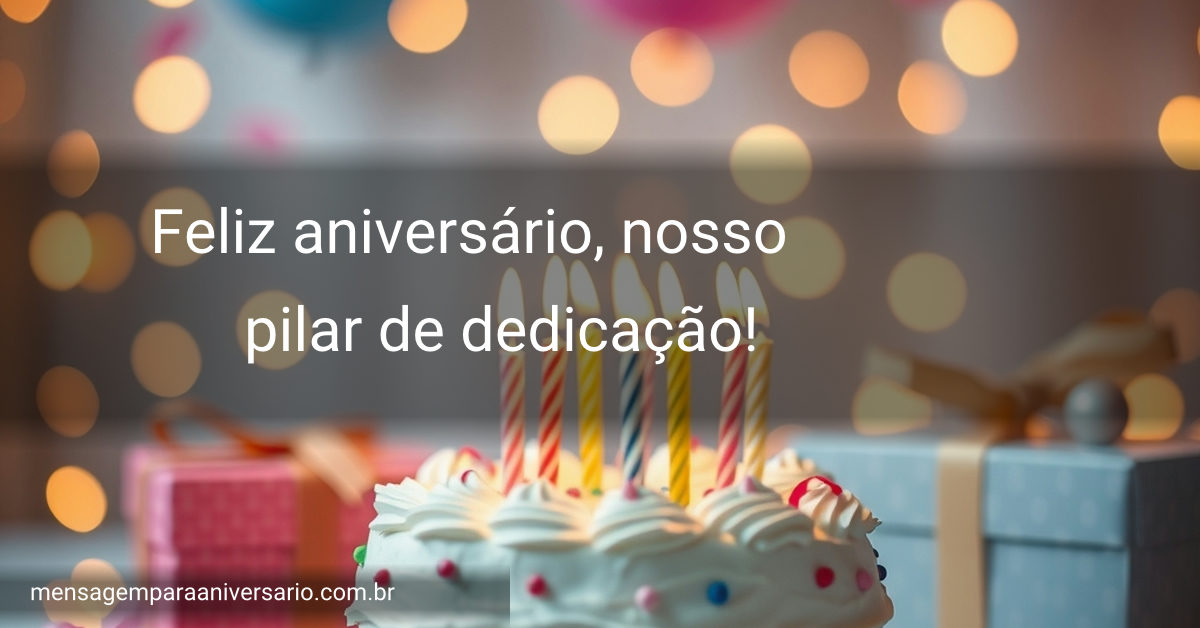 Cena festiva de aniversário com bolo, velas, balões e confete.
