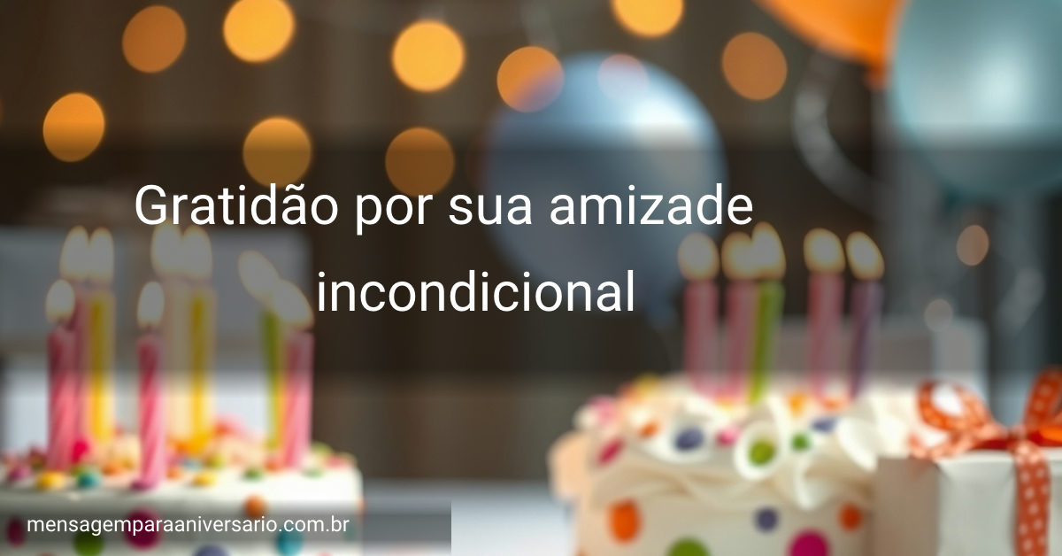 Cena festiva de aniversário com bolo colorido, velas acesas, balões, confete e luzes brilhantes.