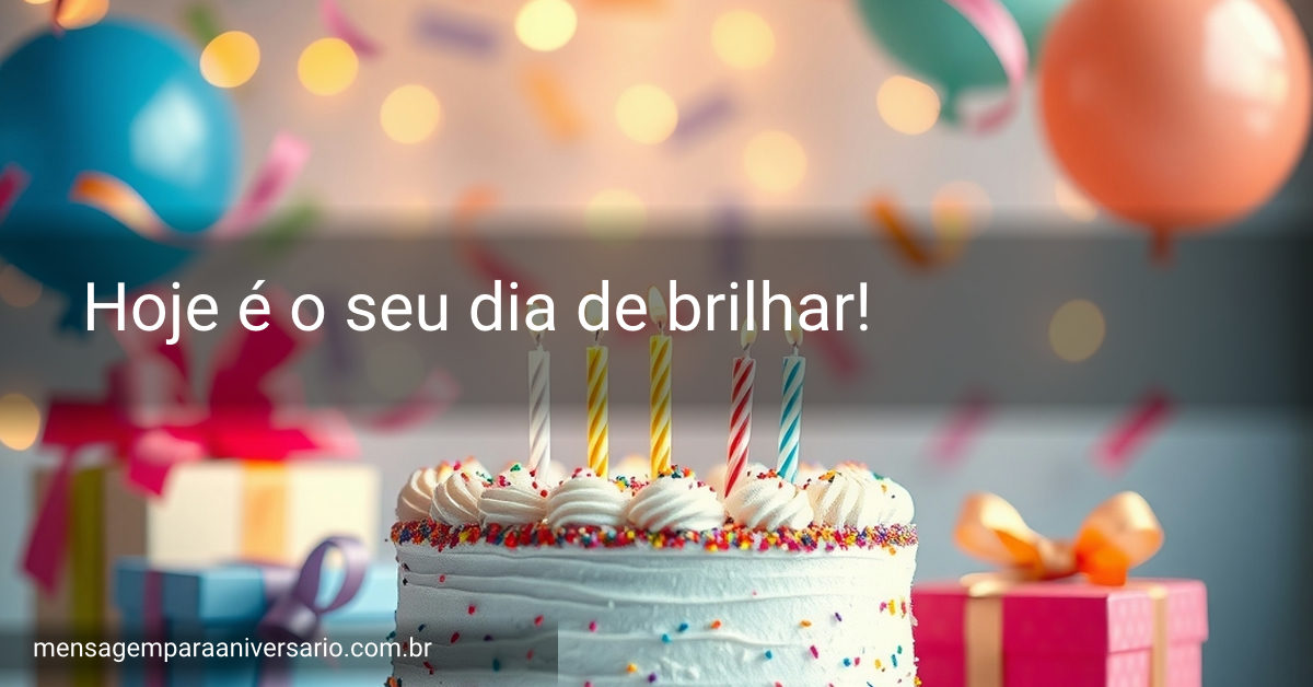 Uma cena vibrante de aniversário apresentando um bolo lindamente decorado, velas brilhantes, balões coloridos flutuando, confete rodopiando no ar e luzes bokeh 