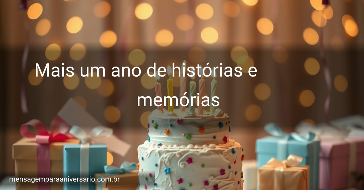 Uma mesa lindamente decorada com presentes, balões e confetes para uma festa de aniversário.