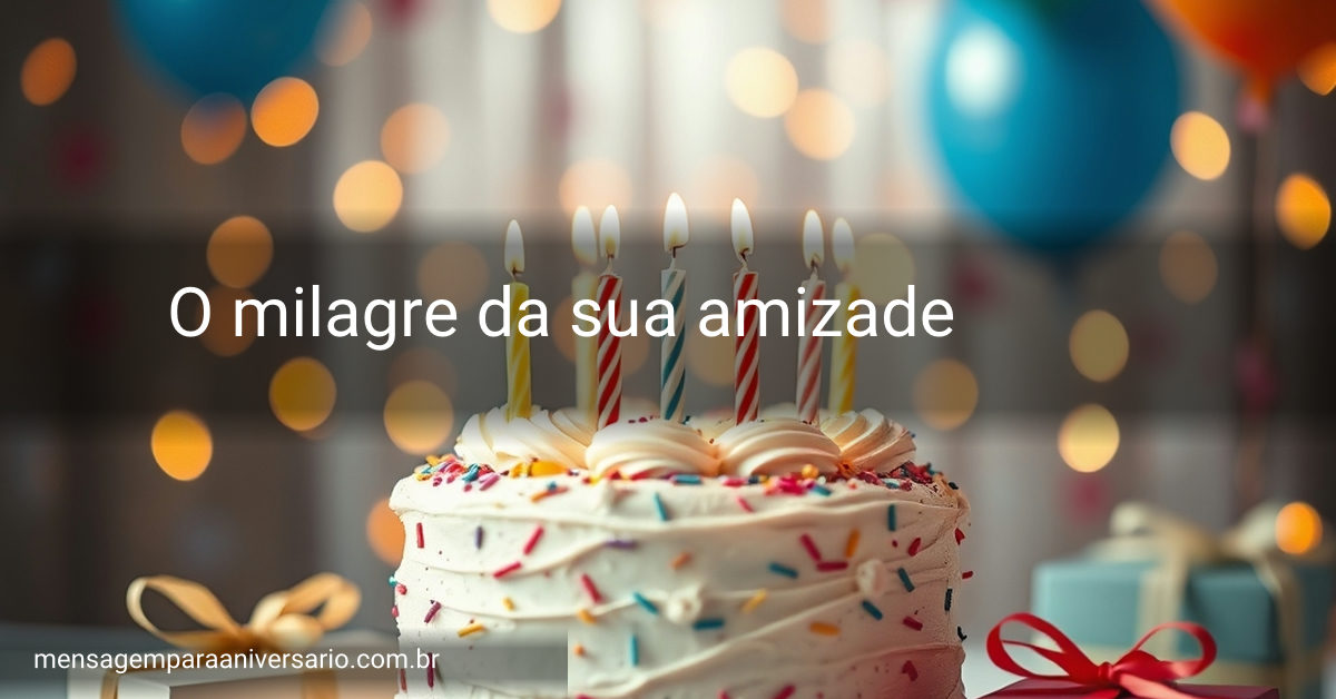 Cena festiva de aniversário com bolo, velas, balões, confete e luzes bokeh.
