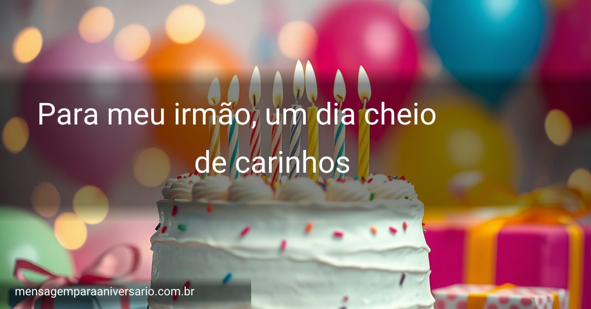 Momento festivo de aniversário com um bolo decorado, velas brilhantes, balões flutuando, confete espalhado e presentes coloridos.