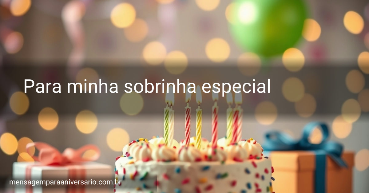 Cena de celebração de aniversário com bolo colorido, velas acesas, balões, confete, presentes ao redor e luzes desfocadas.