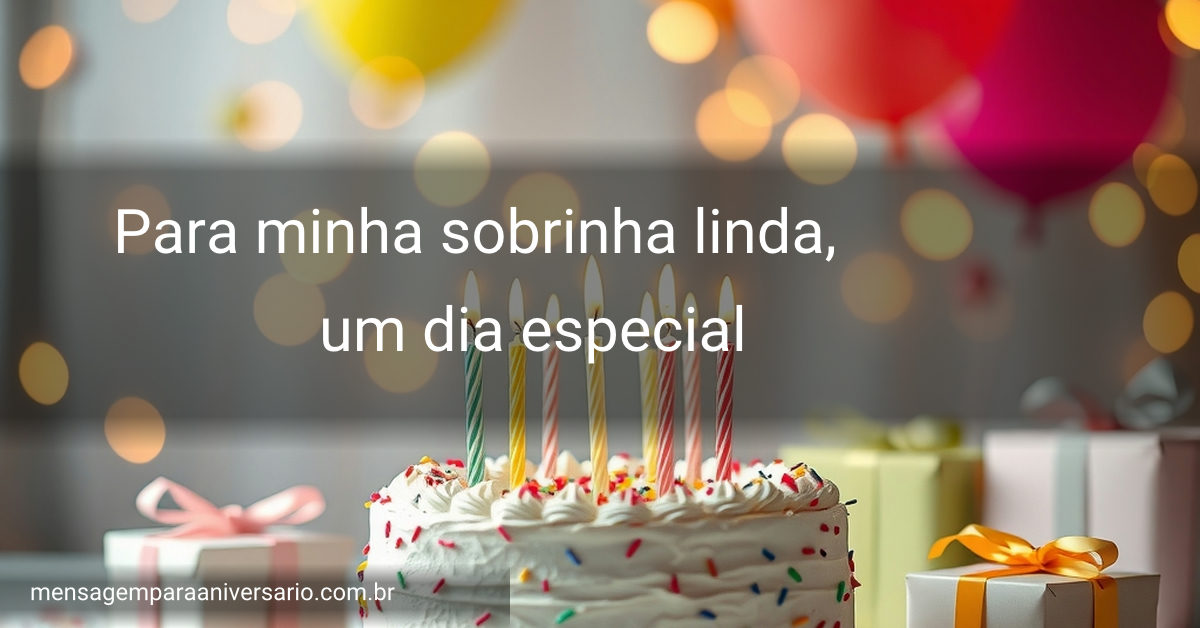 Cena festiva de aniversário com bolo, velas, balões, confete e presentes.