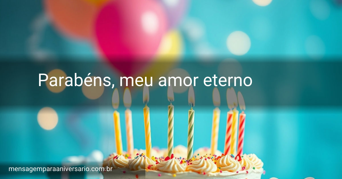 Cena festiva de aniversário com bolo, velas, balões, confete e presentes.