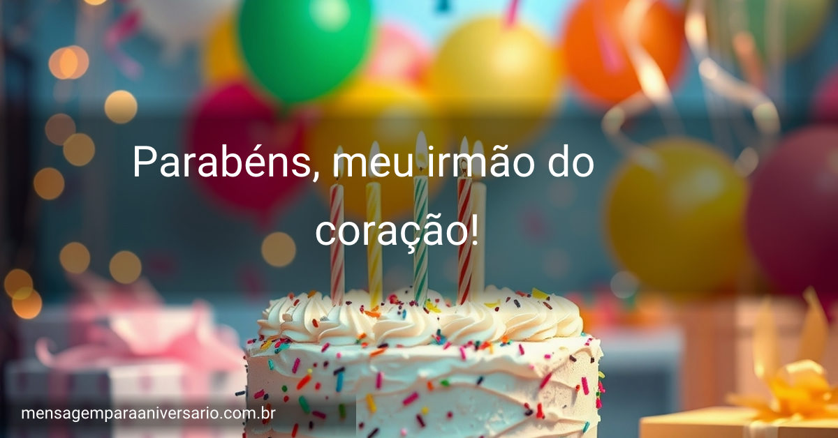 Um ambiente festivo de aniversário com um bolo lindamente decorado, balões coloridos, confetes brilhantes e luzes bokeh quentes ao redor.