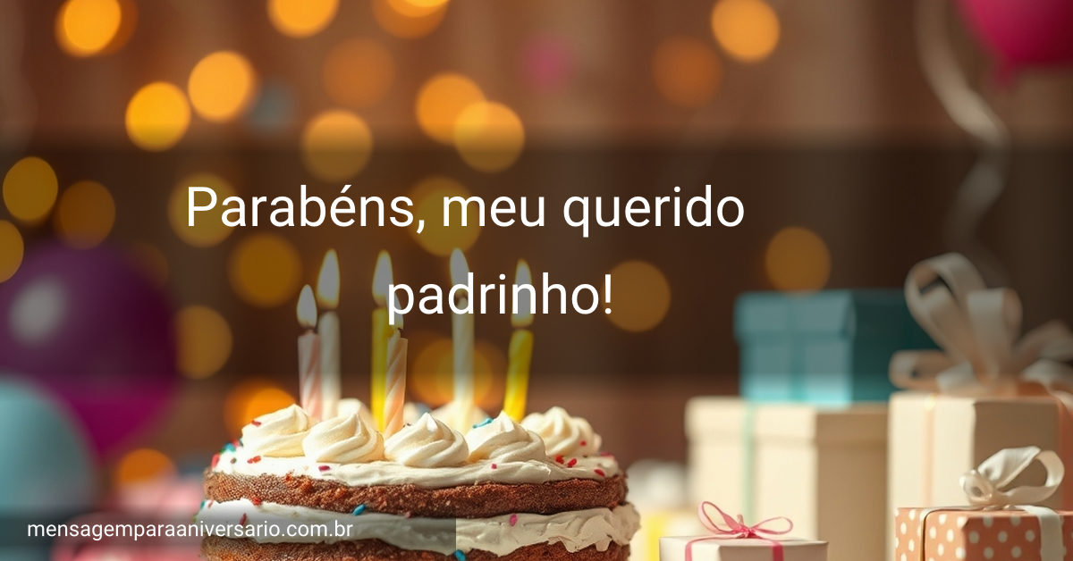 Uma cena festiva de aniversário com bolo, velas, balões, confete e presentes.