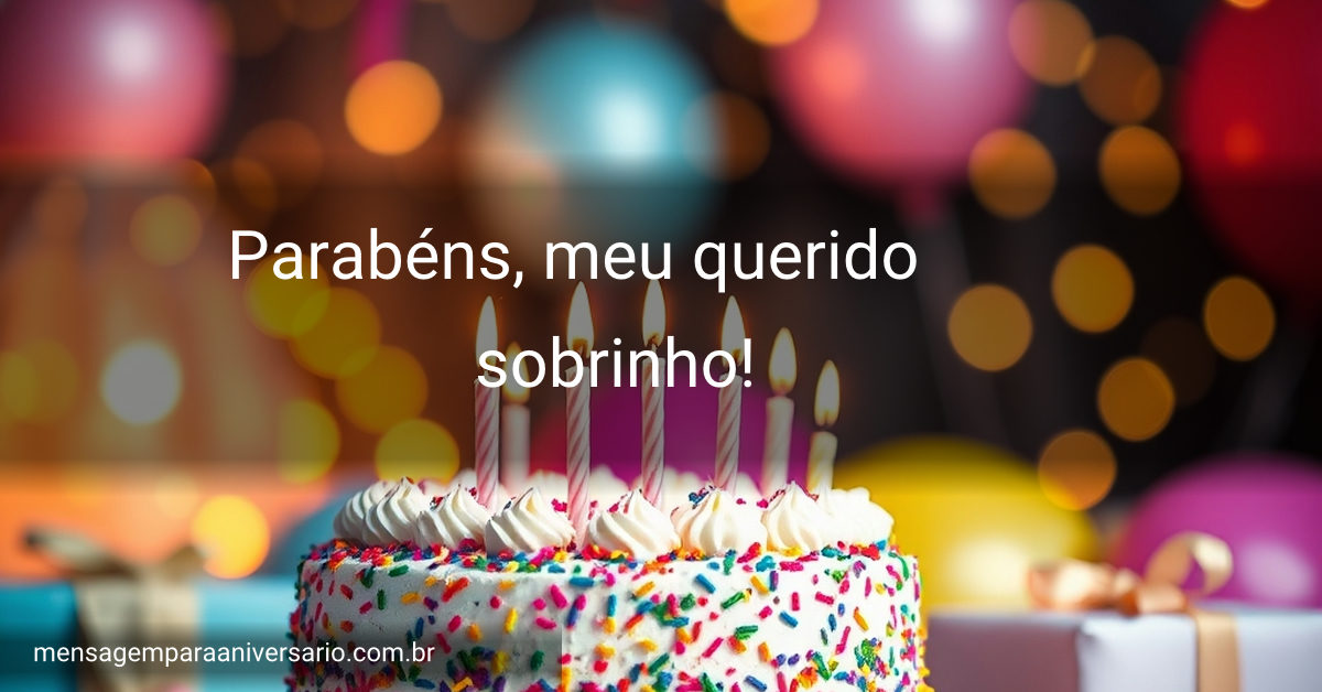 Cena com um bolo de aniversário colorido, velas acesas, balões e confete, criando um ambiente festivo.
