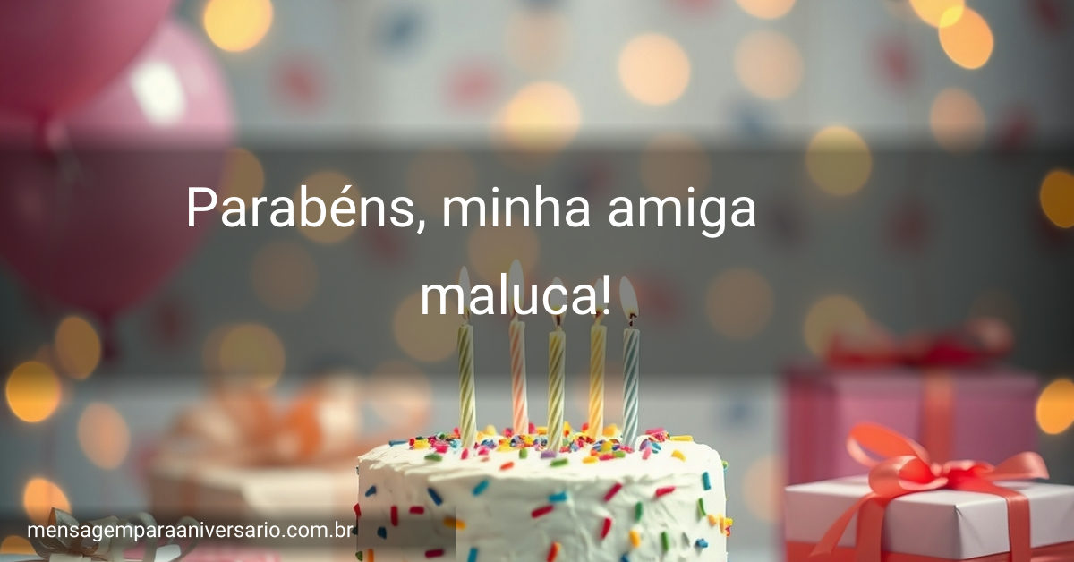 Cena de festa de aniversário com bolo, velas, balões, confete e presentes.