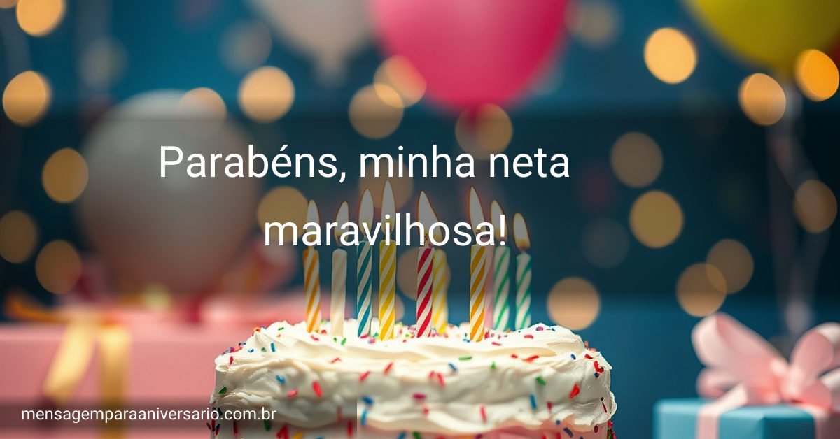 Cena festiva de aniversário com um bolo colorido, velas acesas, balões, confete e luzes brilhantes ao fundo.