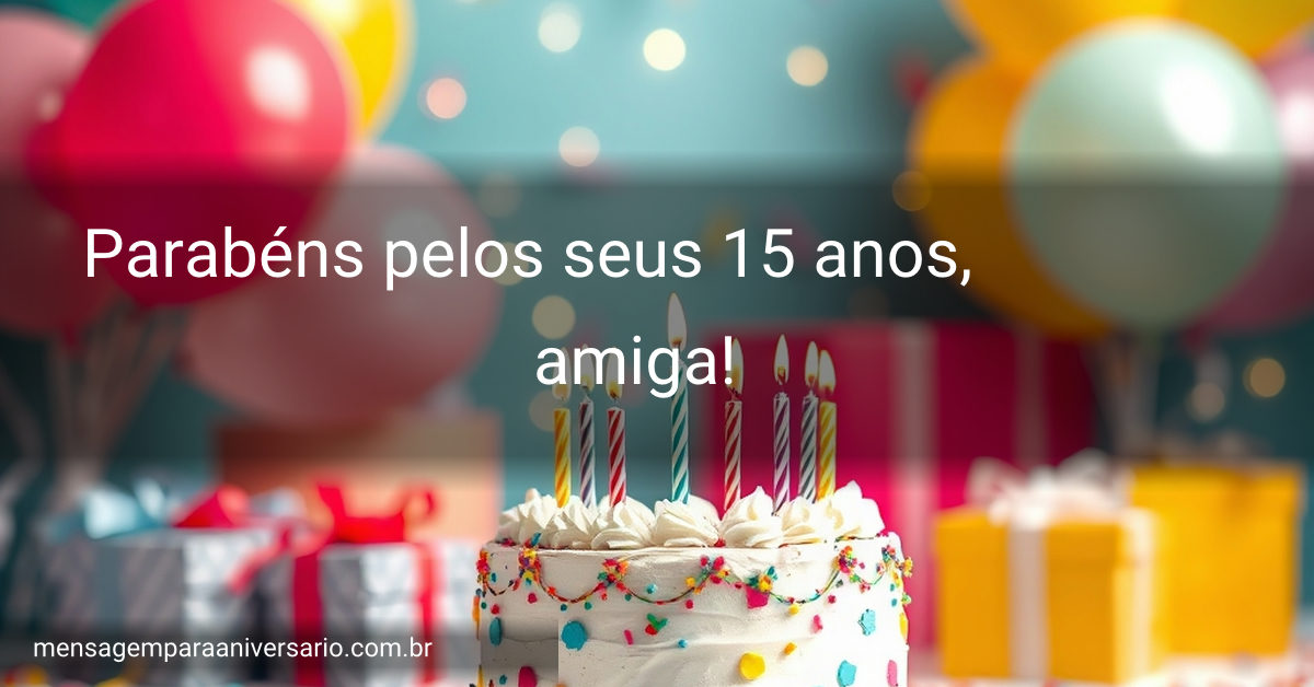 Uma cena festiva com um bolo decorado, balões coloridos e confetes espalhados.