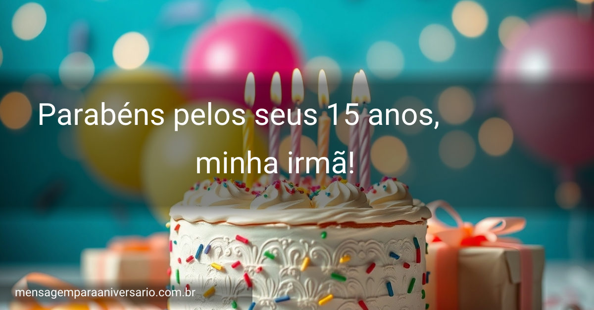Cena festiva de aniversário com um bolo vibrante, velas, balões coloridos, confete e luzes bokeh suaves ao fundo.