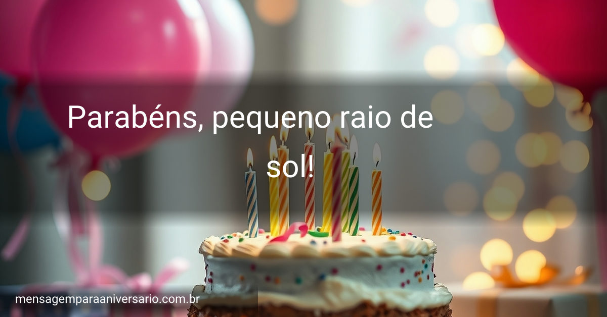 Cena festiva de aniversário com bolo colorido, balões, confetes e luzes.