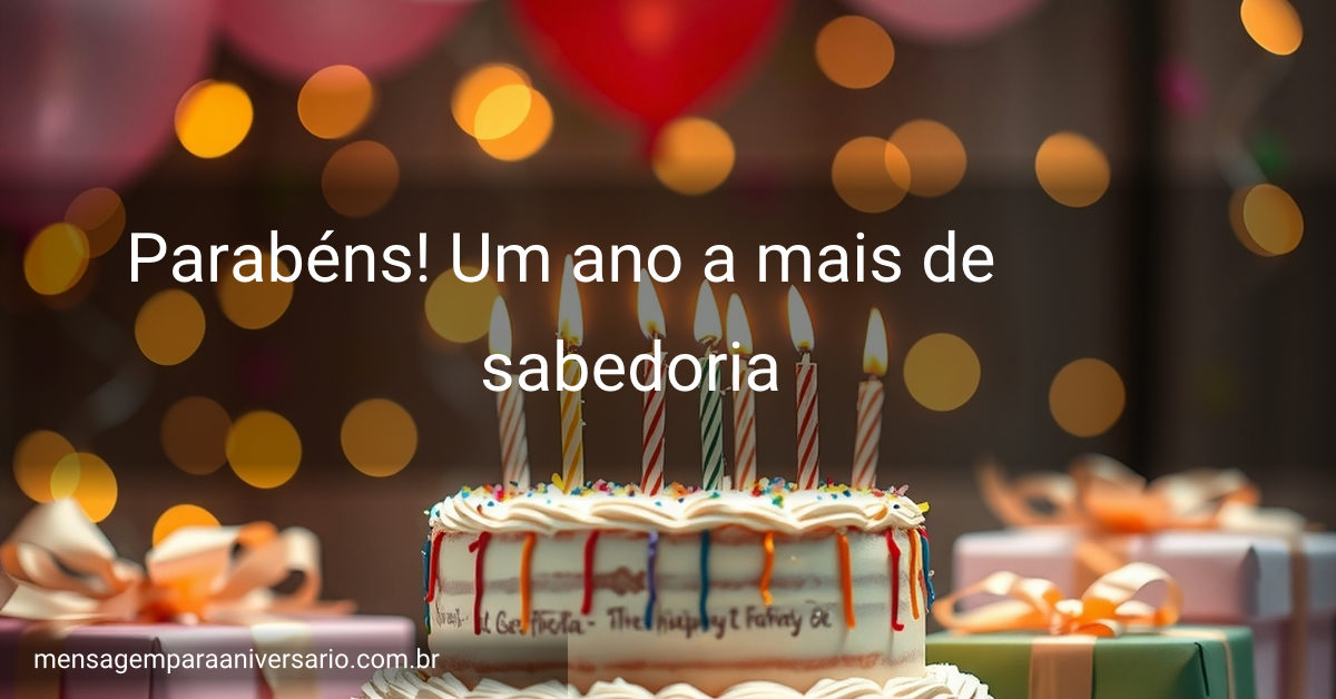 Uma cena festiva de aniversário com bolo, velas, balões, confete, presentes e luzes bokeh.