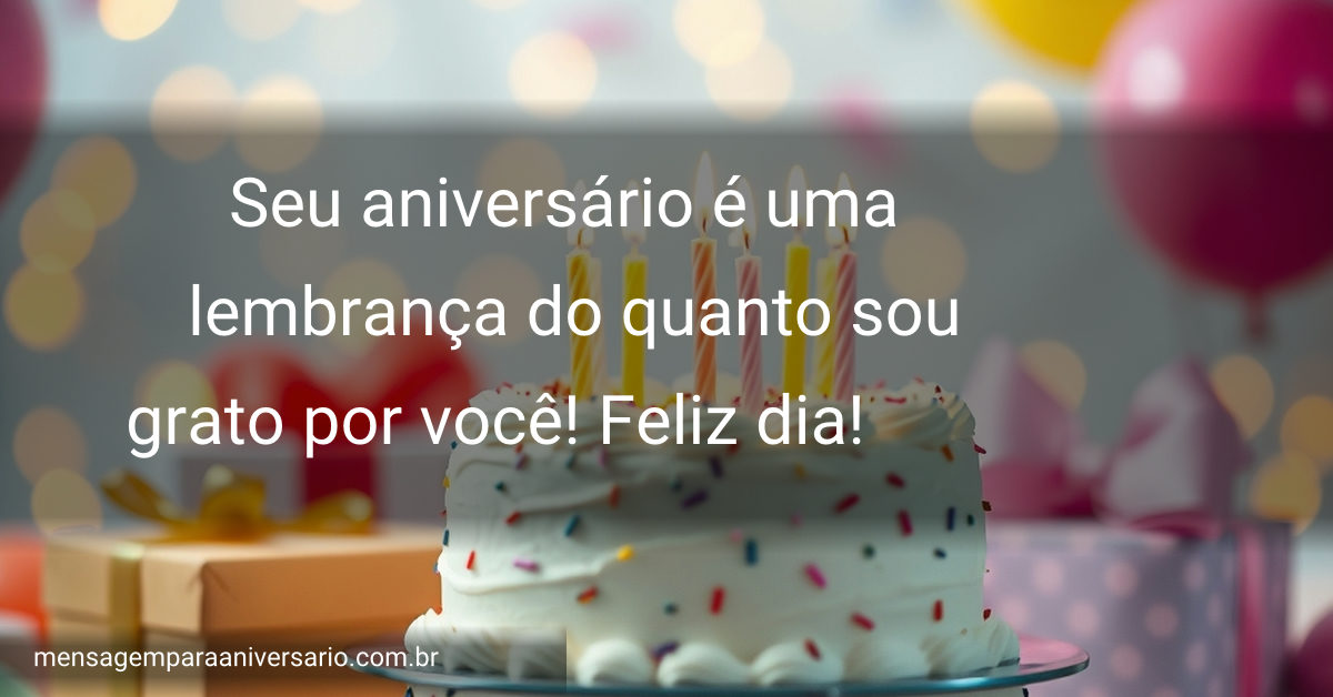 Cena festiva de aniversário com bolo, velas, balões, confetes e presentes.