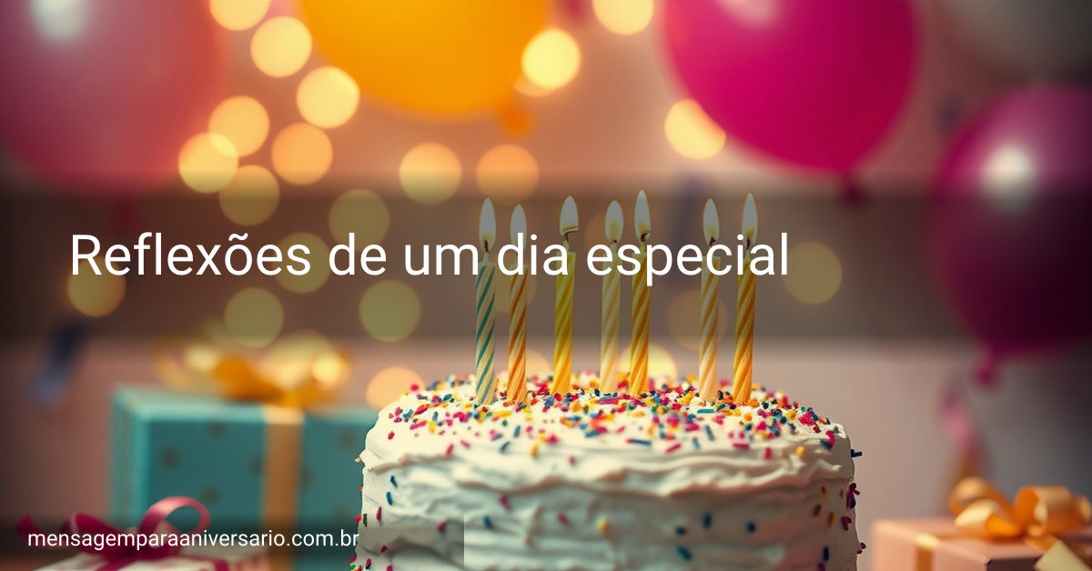 Uma cena festiva de aniversário com bolo, velas, balões, confete, presentes e luzes bokeh.