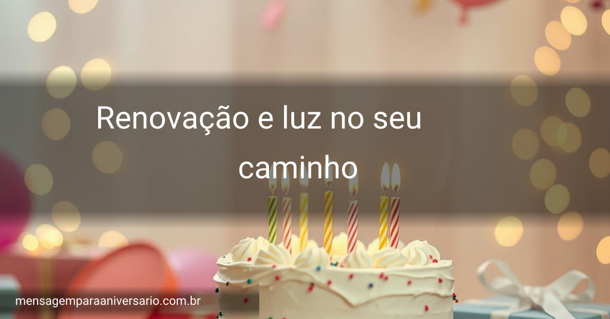 Uma mesa de aniversário decorada com um bolo, velas, balões e confetes brilhantes, sem a presença de pessoas.