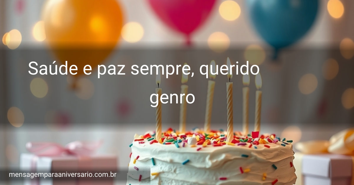 Cena festiva de aniversário com bolo, velas, balões, confetes e presentes.
