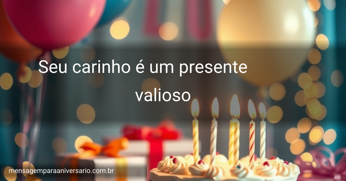 Cena festiva de aniversário com balões coloridos, caixas de presentes e luzes brilhantes.