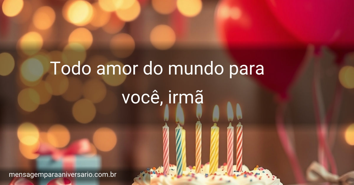 Uma cena de festa de aniversário com bolo, velas, balões coloridos, confetes e presentes, rodeados por luzes difusas.