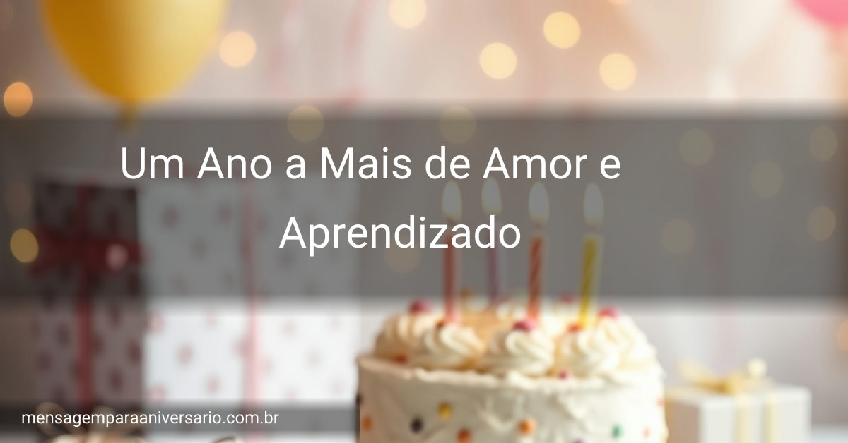 Cena festiva de aniversário com bolo decorado, velas acesas, balões coloridos, confete e luzes suaves ao fundo.