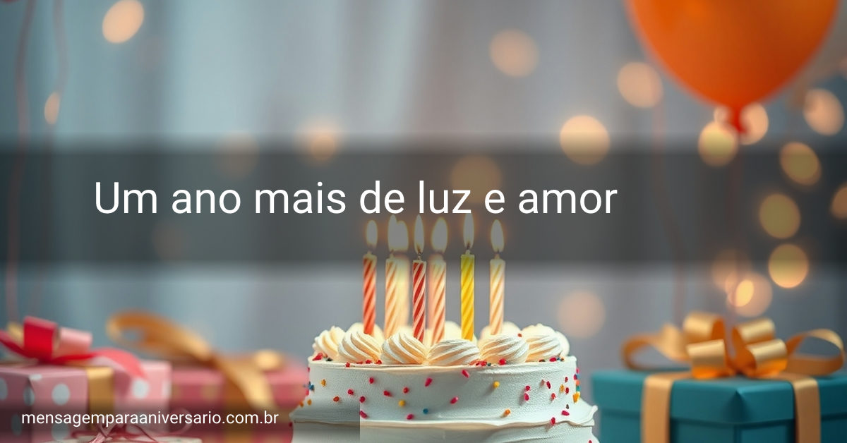 Cena festiva de aniversário com bolo, velas, balões, confete, presentes e luzes bokeh.