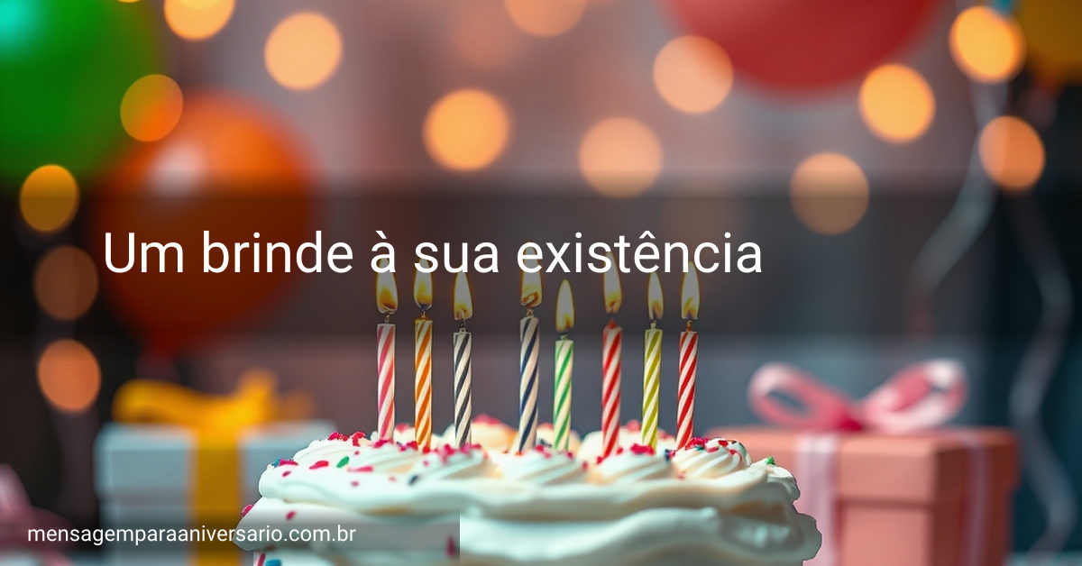 Cena colorida de celebração de aniversário com bolo e velas.
