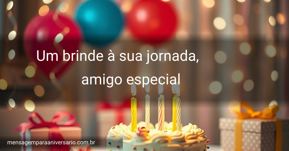 Atmosfera acolhedora de aniversário com mesa decorada, bolo saboroso, velas brilhantes, serpentinas coloridas e luzes de fada.